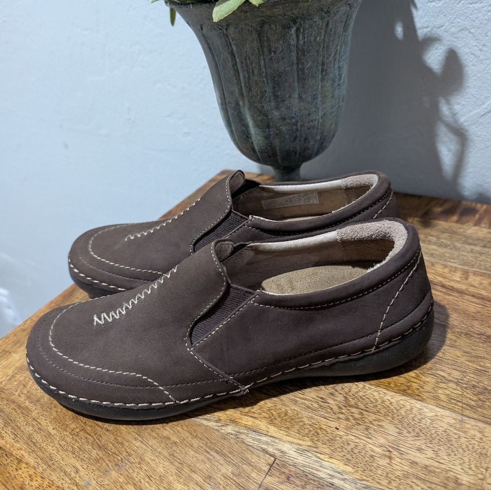 Vionic Addison Womens Leather‎ Slip-On's  Brown Leather Size 7